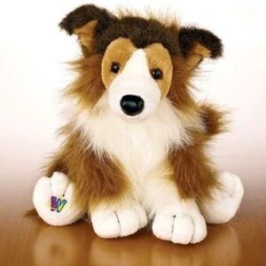 Ganz Webkinz Lassie Collie Plush Dog Toy Retired 6”